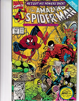 Buy AMAZING SPIDER-MAN Vol. 1 #343 January 1991 MARVEL Comics - Black Cat • 23.52£