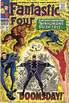 Buy Fantastic Four  # 59   FINE   Feb. 1967   Dr. Doom, Silver Surfer & Inhumans App • 42.71£