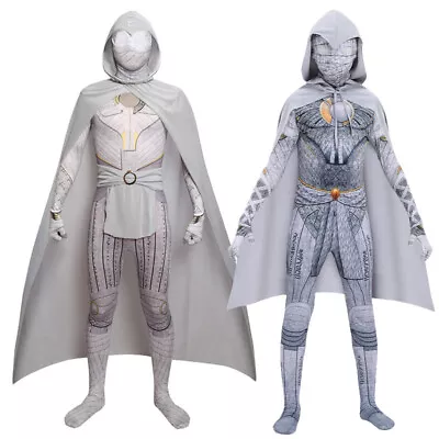 Buy Moon Knight Mask Jumpsuit Cosplay Superhero Marc Specto Bodysuit Halloween Suits • 23.88£