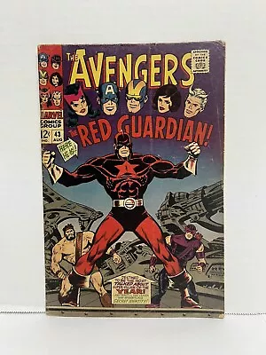 Buy Avengers 43 1967 First Appearance Red Guardian Key Black Widow Nice Copy • 27.17£