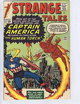 Buy Strange Tales #114 Marvel 1963    The Human Torch Meets... Captain America ! '' • 271.81£