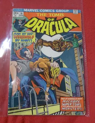 Buy TOMB OF DRACULA #18 VG, Werewolf By Night, Gene Colan Art, Marvel Comics 1974 • 26.40£