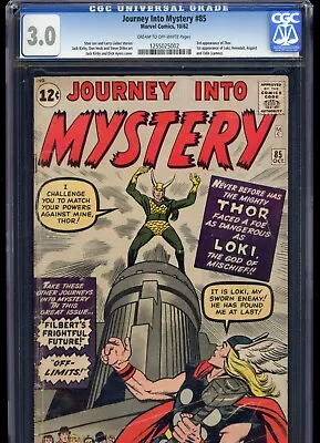 Buy Journey Into Mystery #85 CGC 3.0 1st App Loki & Heimdall 3rd Thor 1962 Marvel • 1,320.23£