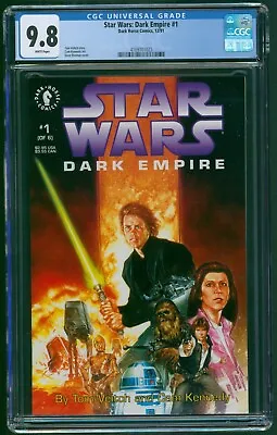 Buy Star Wars: Dark Empire #1 CGC 9.8 NM/MT Dark Horse Dave Dorman Cover 12/91 • 112.61£