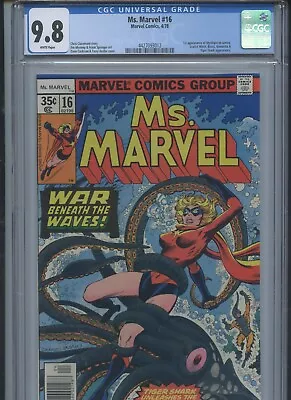 Buy Ms. Marvel #16 1978 CGC 9.8 (1st App Of Mystique In Cameo) • 306.76£