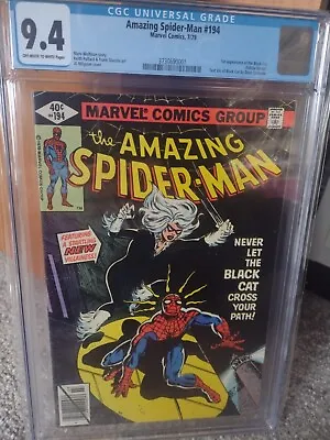 Buy AMAZING SPIDER-MAN #194 7/79  CGC 9.4  1ST App THE BLACK CAT Felicia  Hardy 🕷️ • 630£