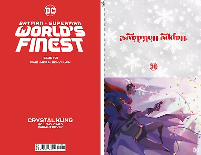 Buy Batman & Superman World's Finest #21 (2023) Kung DC Holiday Card Variant Cover • 6.25£