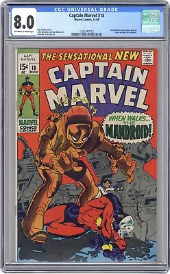 Buy Captain Marvel #18 CGC 8.0 1969 1555247013 • 146.09£