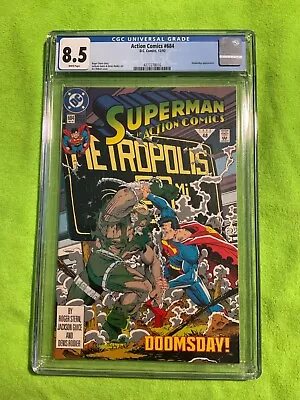 Buy Action Comics #684cgc 8.5 *doomsday Battles Superman* Death Of Superman 1992 • 34.95£