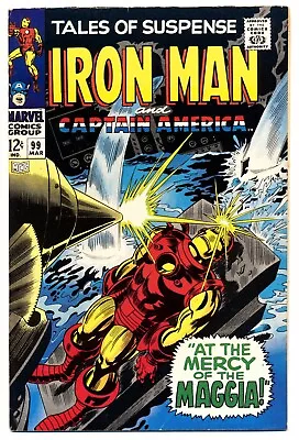 Buy TALES OF SUSPENSE #99 G, Iron Man Captain America Marvel Comics 1968 Stock Image • 7.77£