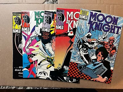 Buy Moon Knight #33 34 35 36 38 Last Issue (1984 Marvel Comics) • 19.06£