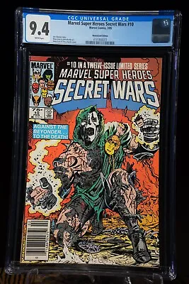 Buy MARVEL SUPER HEROES SECRET WARS #10 Feb 1985  CGC 9.4 NEWSSTAND Doctor Doom • 213.57£
