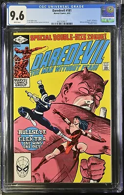 Buy Daredevil #181 Cgc 9.6 1982 Death Of Elektra Frank Miller King Pin Bullseye • 69.89£