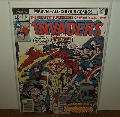 Buy The Invaders #12 Marvel 1977 1st Appearance Spitfire Captain America Sub-mariner • 6.99£