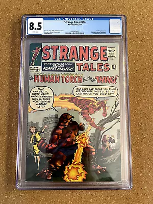 Buy Strange Tales 116 CGC 8.5 WHITE Pages VF+ Jack Kirby Cover Ditko 1964 4446408002 • 408.88£