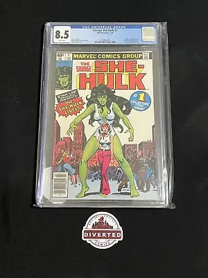 Buy Savage She-Hulk #1 CGC  8.5 Newsstand Variant Origin And 1st App! White Pages! • 66£