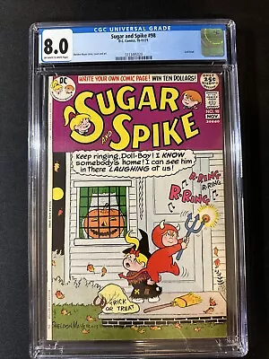 Buy Sugar And Spike #98 CGC 8.0 DC Comics 1971 Silver Age 1st Print • 38.82£