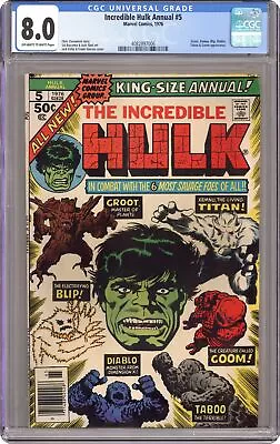 Buy Incredible Hulk Annual #5 CGC 8.0 1976 4082897006 • 104.84£