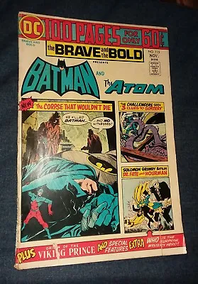 Buy Brave And The Bold #115 VG- 3.5 Batman The Atom Bronze Age Solomon Grundy Movie • 12.13£