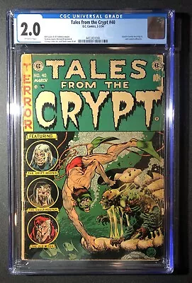Buy Tales From The Crypt #40 Ec ! Cgc 2.0 Pre Code Horror! Used In Senate Hearing ! • 431.44£