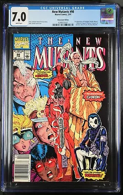 Buy New Mutants #98 - CGC 7.0 NEWSSTAND - 🔑1st DEADPOOL!🔑 • 320£