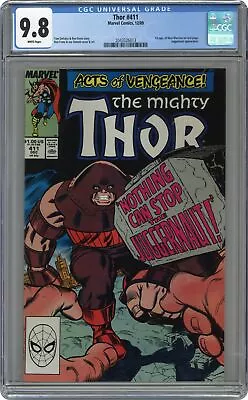 Buy Thor #411 CGC 9.8 1989 2043326013 1st New Warriors (cameo) • 182.83£
