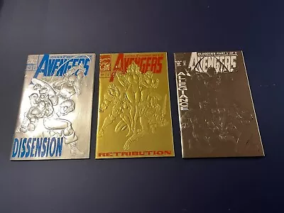 Buy Avengers #363,366,369 Silver/Gold Foil Covers (1993 Marvel) Comics Lot • 10.09£