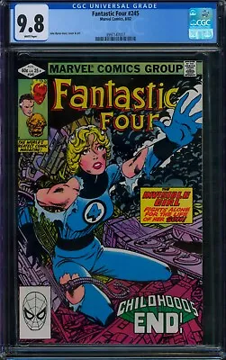 Buy Fantastic Four #245 ❄️ CGC 9.8 WHITE PGs ❄️ 1st Franklin Richards As Avatar 1982 • 131.25£