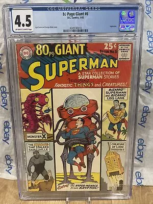 Buy 80 PAGE GIANT #6 (SUPERMAN) CGC 4.5 Graded Off White Pages Dc Comics 1965 • 50.48£