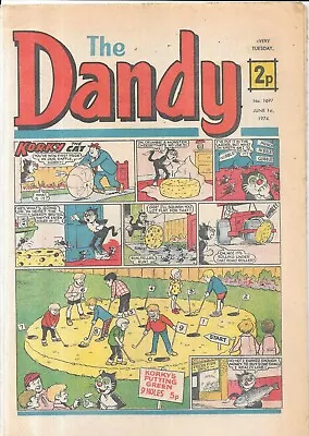 Buy Vintage Dandy Comic No 1697 June 1st 1974 Korky The Cat • 1.70£