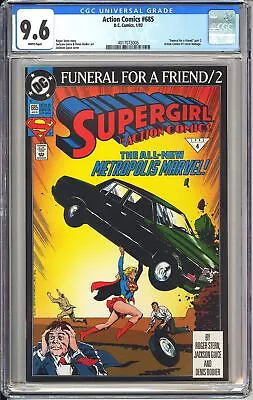 Buy Action Comics #685 CGC 9.6 WP 1993 4017073005 Supergirl Funeral For A Friend • 46.59£