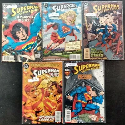 Buy Superman In Action Comics #696 #706 #707 #709 #712 DC 1994-95 Comic Books • 9.32£