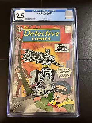 Buy Detective Comics #275 CGC 2.5 1st Appearance Zebra Batman Early Silver Age, 1960 • 143.67£