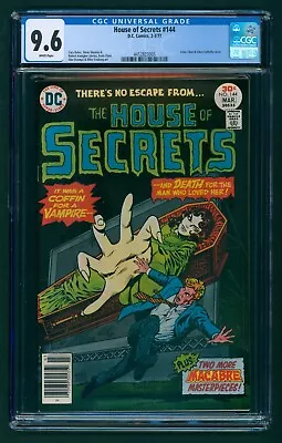 Buy House Of Secrets #144 (1977) CGC 9.6 White Pages! Chan / Colletta Cover! VAMPIRE • 154.55£