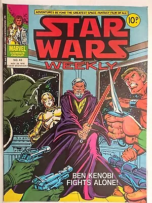 Buy Star Wars Weekly, Vintage UK Marvel Comic  No.43 • 2.45£