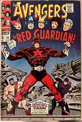 Buy The Avengers #43 (1967)  Key Issue 1st Appearance Of The Red Guardian • 4.70£