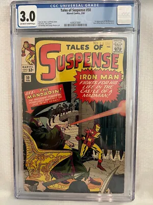 Buy Tales Of Suspense #50 CGC 3.0 OWW Origin & 1st Appearance Of Mandarin MCU Key • 139.79£