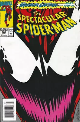 Buy Spectacular Spider-Man, The #203 (Newsstand) VG; Marvel | Low Grade - Maximum Ca • 18.63£