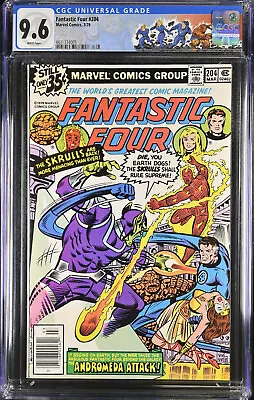 Buy Fantastic Four #204 Cgc 9.6 White  New Custom Ff Label Ccg #4431334004 • 58.25£