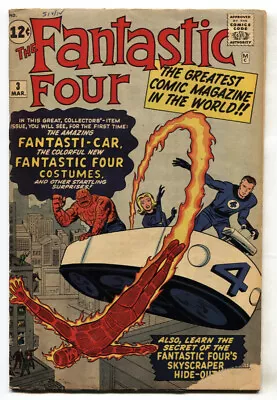 Buy Fantastic Four #3 - 1962 - Marvel - G/VG - Comic Book • 1,351.30£