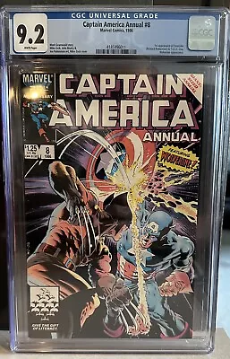 Buy Captain America Annual #8 Cgc 9.2 White Pages Iconic Wolverine Cover Art Zeck • 69.89£