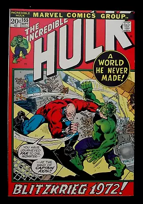 Buy Incredible Hulk #155 VF 8.0 Herb Trimpe Art Vintage Marvel 1972 • 62.12£