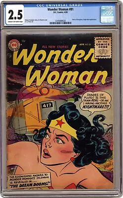 Buy Wonder Woman #81 CGC 2.5 1956 0349488020 • 108.73£