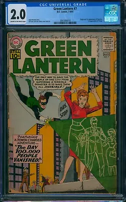 Buy GREEN LANTERN #7 (DC 1961) 🌟 CGC 2.0 🌟 1st App Of SINESTRO & TERGA! Comic • 291.23£
