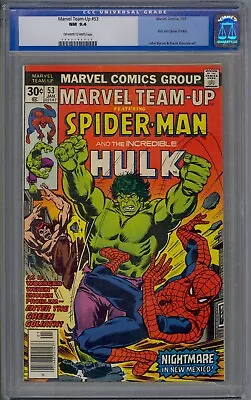 Buy Marvel Team-Up #53 1977 Marvel Comics CGC 9.4 Spider-Man Hulk • 87.36£