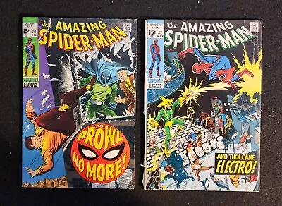 Buy AMAZING SPIDER-MAN #79 + 82 (Marvel Comics 1969) Good- Marie Severin Cover • 31.06£
