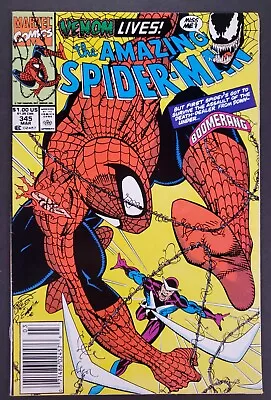 Buy Amazing Spider-Man #345 Newsstand Carnage Cameo Marvel Comics 1991 • 11.65£
