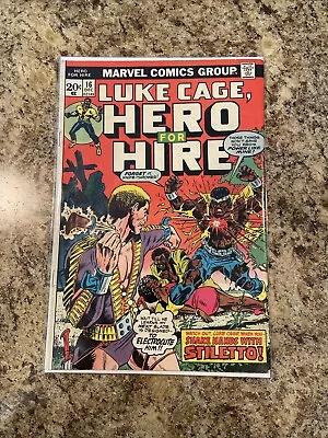 Buy KEY 1973 Marvel Comics LUKE CAGE HERO For HIRE # 16 STILETTO 1st APPEARANCE • 7.76£