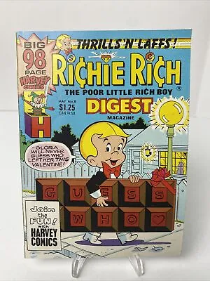 Buy Richie Rich Digest Magazine No. 8: Thrills N Laffs!, Harvey Comics 1987 (New) • 6.14£