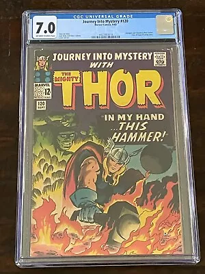 Buy 1965 Marvel Comics Journey Into Mystery #120 The Mighty Thor Graded Cgc 7.0 • 108.88£